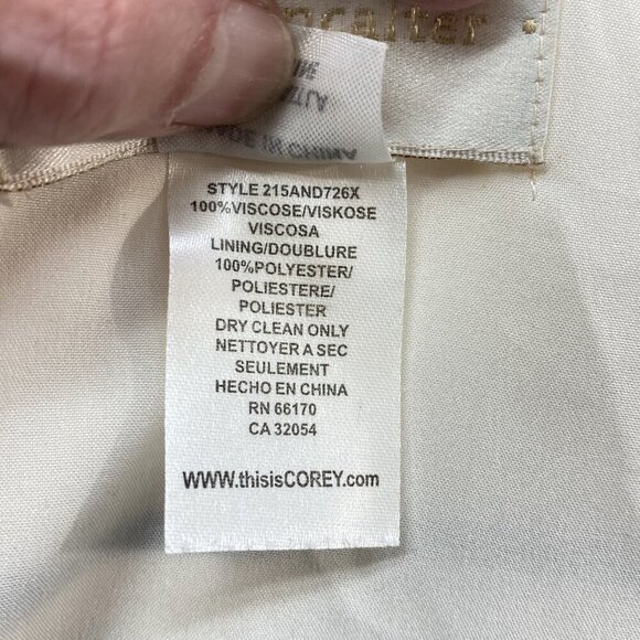 Anthropologie COREY LYNN CALTER Verna Midi Dress Size 4 Cream Multicolor H-32 - Picture 13 of 13